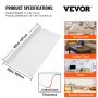 VEVOR Almohadilla de Mesa Gruesa 2.032 mm x 1.067 mm, Cubierta de Mesa Rectangular, Mantel de PVC Espesor 2 mm, Cubierta de Mesa Gruesa con Color Transparente para Mesa de Escritorio, Almohadillas