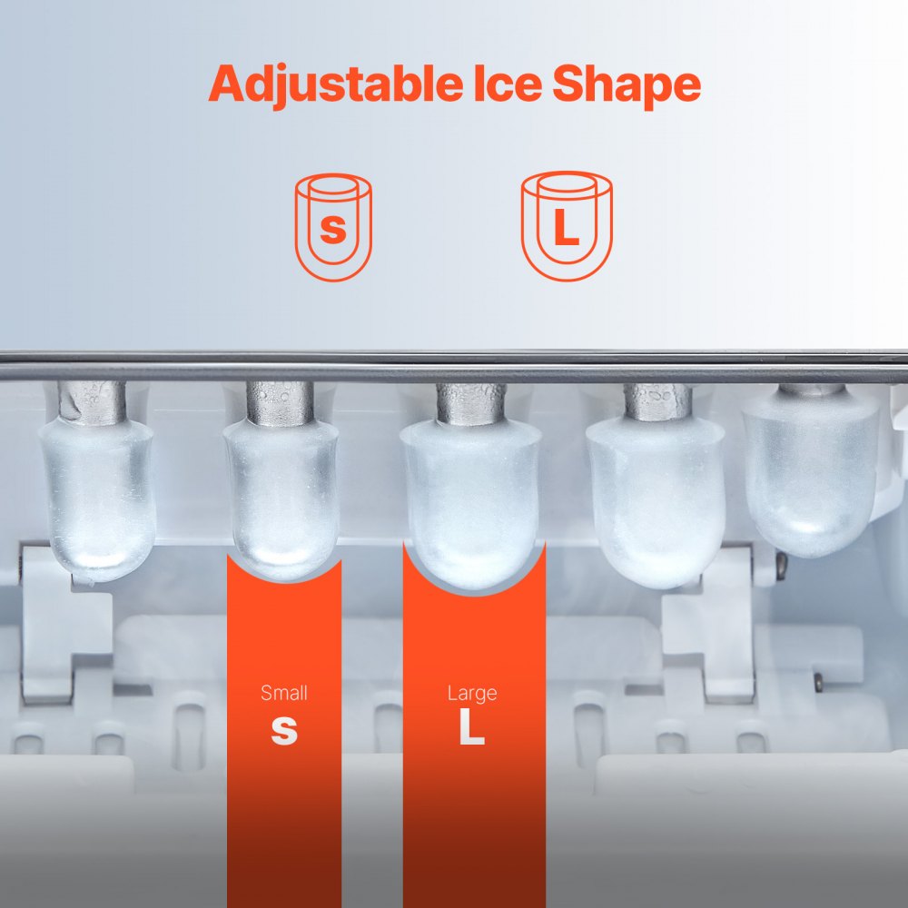 Máquina de hielo portátil para encimera, 26 lb/24 h, autolimpiante, con canasta para pala, para bar en casa