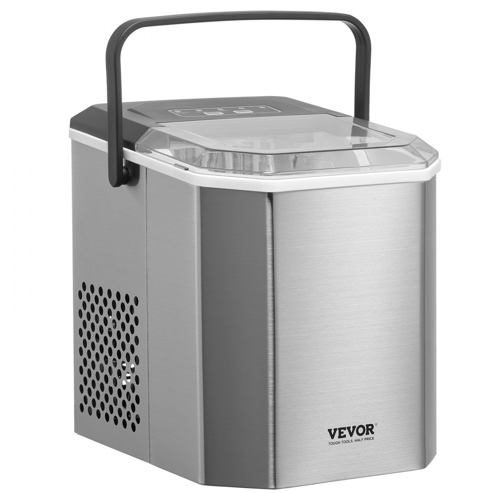 Máquina de hielo portátil para encimera, 26 lb/24 h, autolimpiante, con canasta para pala, para bar en casa