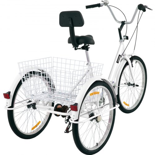 Triciclo plegable adulto 24 '' ruedas triciclo adulto 7 velocidades 3 ruedas bicicletas para adultos