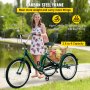 VEVOR Tuspuzz Tricycle Adult 26’’ Wheels Adult Tricycle 7-Speed 3 Wheel Bikes For Adults Three Wheel Bike For Adults Adult Trike Adult Folding Tricycle Foldable Adult Tricycle 3 Wheel Bike Trike For Adults