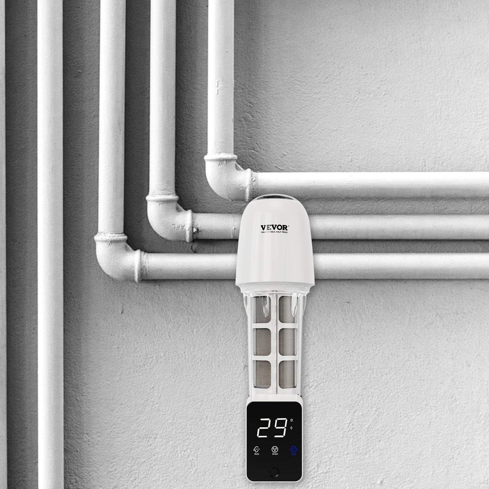 Filtro de sedimentos VEVOR Spin Down, filtro de sedimentos para toda la casa de 40 micras para agua de pozo, 1" MNPT + 3/4" FNPT, alto caudal de 8 T/H, para sistemas de filtración de agua para toda la casa, filtro de sedimentos para agua de pozo