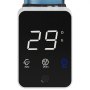 Pantalla digital para filtro giratorio VEVOR, que muestra &quot;29&quot; con botones para funciones automáticas, de drenaje y configuración.