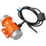 Vibrador de hormigón VEVOR naranja con cable de alimentación negro y extremos cilíndricos plateados.