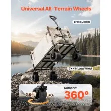 Carro plegable convertible en banco con capacidad de 550 lb y carro utilitario de 220 L para campamento