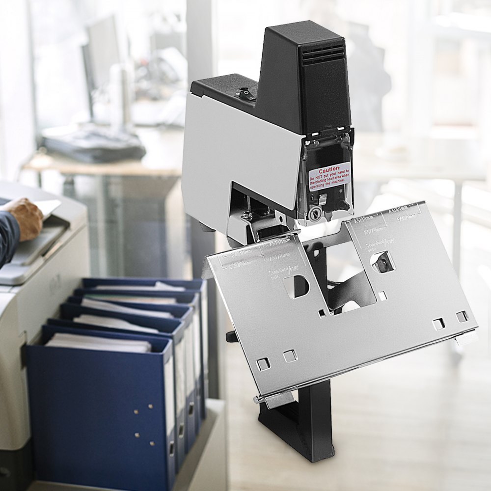 Grapadora eléctrica VEVOR Rapid 106, máquina de encuadernación de sillín automática, máquina de encuadernación plana y de libros de alta resistencia, 2-50 hojas, 110V
