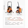 Limpiadora de desagües VEVOR de 15 m x 1,27 cm, con barrena automática, 4 cortadores e interruptor de pie neumático para tuberías de 2,54 cm a 10,16 cm, color naranja y negro
