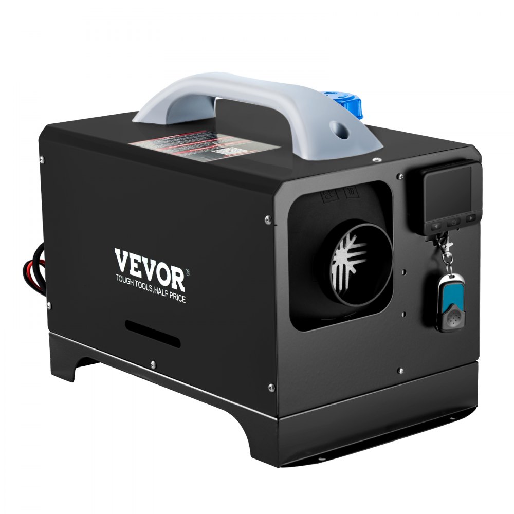 Calentador de aire diésel VEVOR de 8 kW, todo en uno, 12 V, para camión, estacionamiento, con pantalla LCD negra y control remoto, calentamiento rápido para autocaravanas, barcos, autobuses, remolques y autocaravanas.