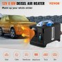 Calentador de aire diésel VEVOR de 8 kW, todo en uno, 12 V, para camión, estacionamiento, con pantalla LCD negra y control remoto, calentamiento rápido para autocaravanas, barcos, autobuses, remolques y autocaravanas.