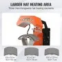 Prensa térmica automática VEVOR 3 en 1 para gorras con 3 platinas intercambiables (6,6" x 2,7", 6,6" x 3,8", 6,1" x 3"), panel de control digital con botón de liberación y presión automático, probada según las normas UL.