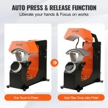 VEVOR Prensa de calor automática Máquina de Sublimación 3 en 1 para sombreros con 3 placas intercambiables (6.6 x 2.7 6.6 x 3.8 6.1 x 3) panel