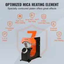 VEVOR Prensa de calor automática Máquina de Sublimación 3 en 1 para sombreros con 3 placas intercambiables (6.6 x 2.7 6.6 x 3.8 6.1 x 3) panel