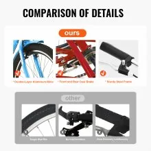 VEVOR Triciclo plegable para adultos, triciclo plegable para adultos de 20 pulgadas y 7 velocidades, bicicleta de crucero de 3 ruedas de acero al carbono con canasta grande y asiento ajustable, triciclos plegables para ir de compras, picnic, para mujeres, hombres y personas mayores