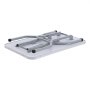 Mesa de aseo para mascotas VEVOR plegable con estructura resistente, patas plateadas y pies antideslizantes.