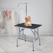 VEVOR Brazo de mesa de aseo para mascotas con abrazadera, estación de aseo para perros de 36.1 x 24.0 in, soporte plegable para perros medianos y pequeños, soporte gratuito para no sentarse con bucle de aseo, rodamiento de 330 libras