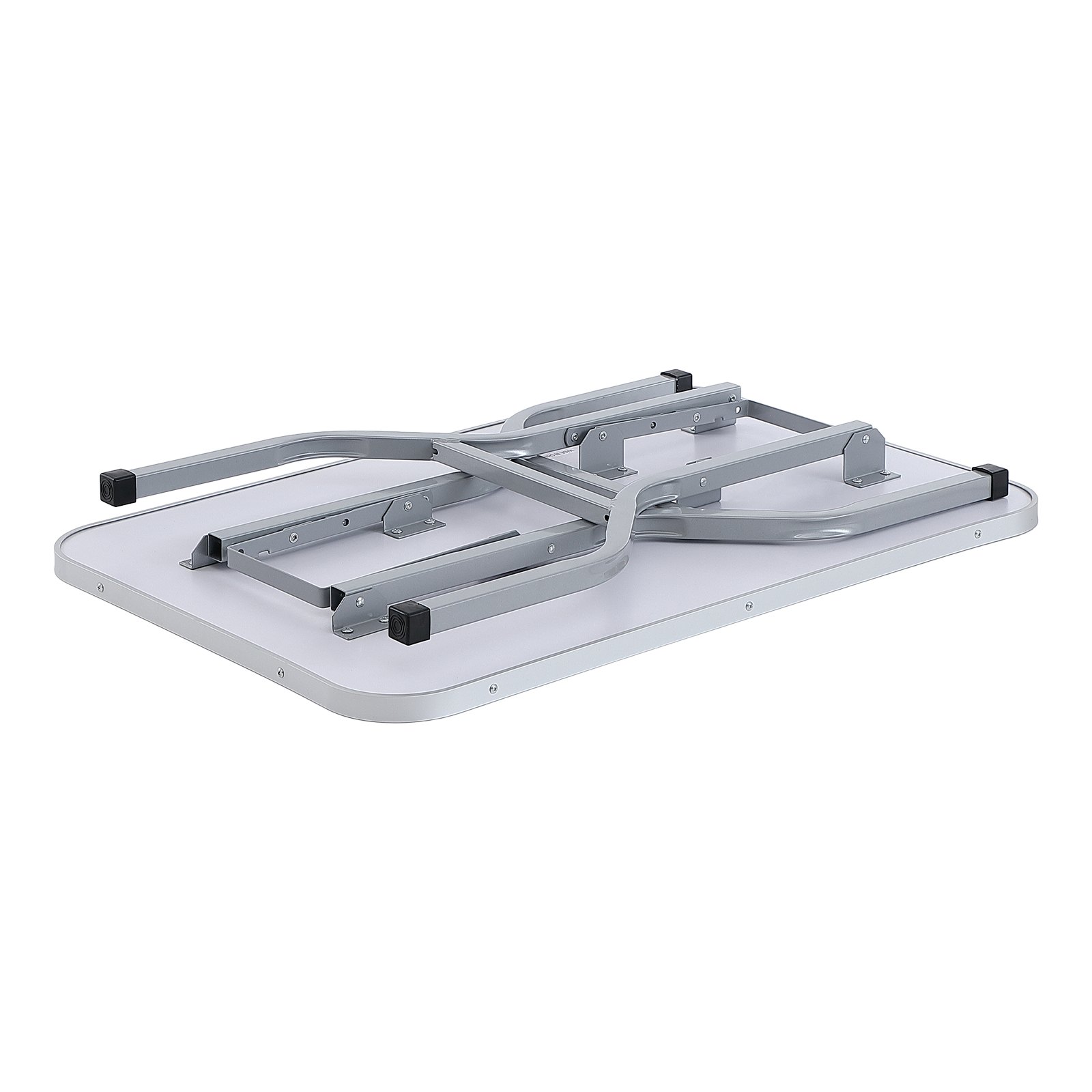 Mesa de aseo para mascotas VEVOR plegable con estructura resistente, patas plateadas y pies antideslizantes.