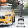 VEVOR Plataforma de trabajo plegable, capacidad de carga de 660 libras, escalera de aluminio para paneles de yeso, banco de trabajo resistente con pies antideslizantes, ideal para lavar vehículos, lim