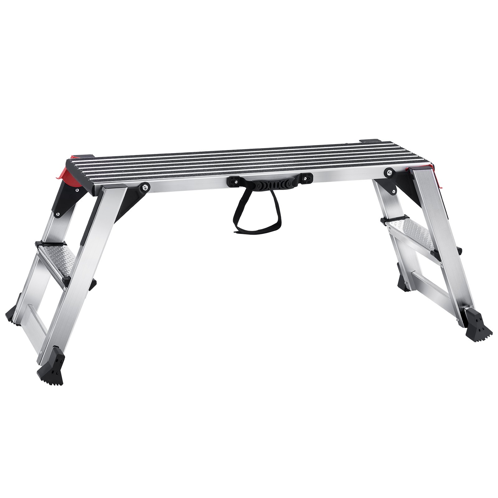 VEVOR Plataforma de trabajo plegable, capacidad de carga de 660 libras, escalera de aluminio para paneles de yeso, banco de trabajo resistente con pies antideslizantes, ideal para lavar vehículos, lim