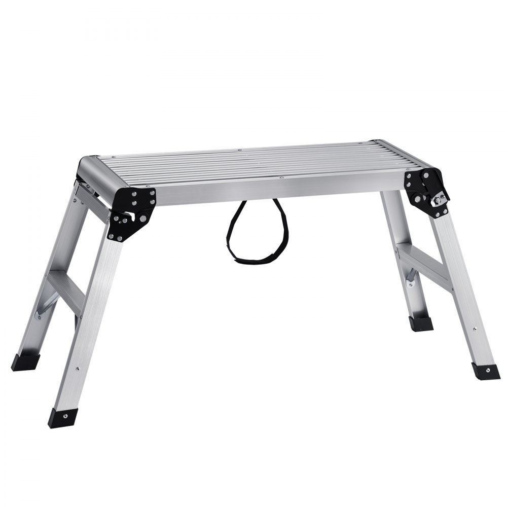 Plataforma de trabajo plegable VEVOR, capacidad de carga de 150 kg, escalera de aluminio para paneles de yeso, banco de trabajo resistente con patas antideslizantes, ideal para lavar vehículos, limpiar, pintar y decorar.