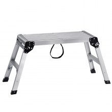 Plataforma de trabajo plegable VEVOR, capacidad de carga de 330 libras, escalera de taburete de paneles de yeso de aluminio, banco de trabajo resistente con pies antideslizantes, ideal para lavar vehículos, limpiar, pintar, decorar