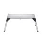 Plataforma de trabajo VEVOR de 140 kg, escalera plegable de aluminio para paneles de yeso de 58 a 87 cm de altura ajustable, banco de trabajo antideslizante con asa portátil, resistente para lavar vehículos, limpiar, pintar y decorar.