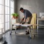 VEVOR Plataforma Plegable de Trabajo, Altura Ajustable de 584 a 876 mm, Capacidad de 226,8 kg, Escalera-Taburete de Aluminio Plegable, Antideslizante, Portátil para Hogar, Pintura y Mantenimiento
