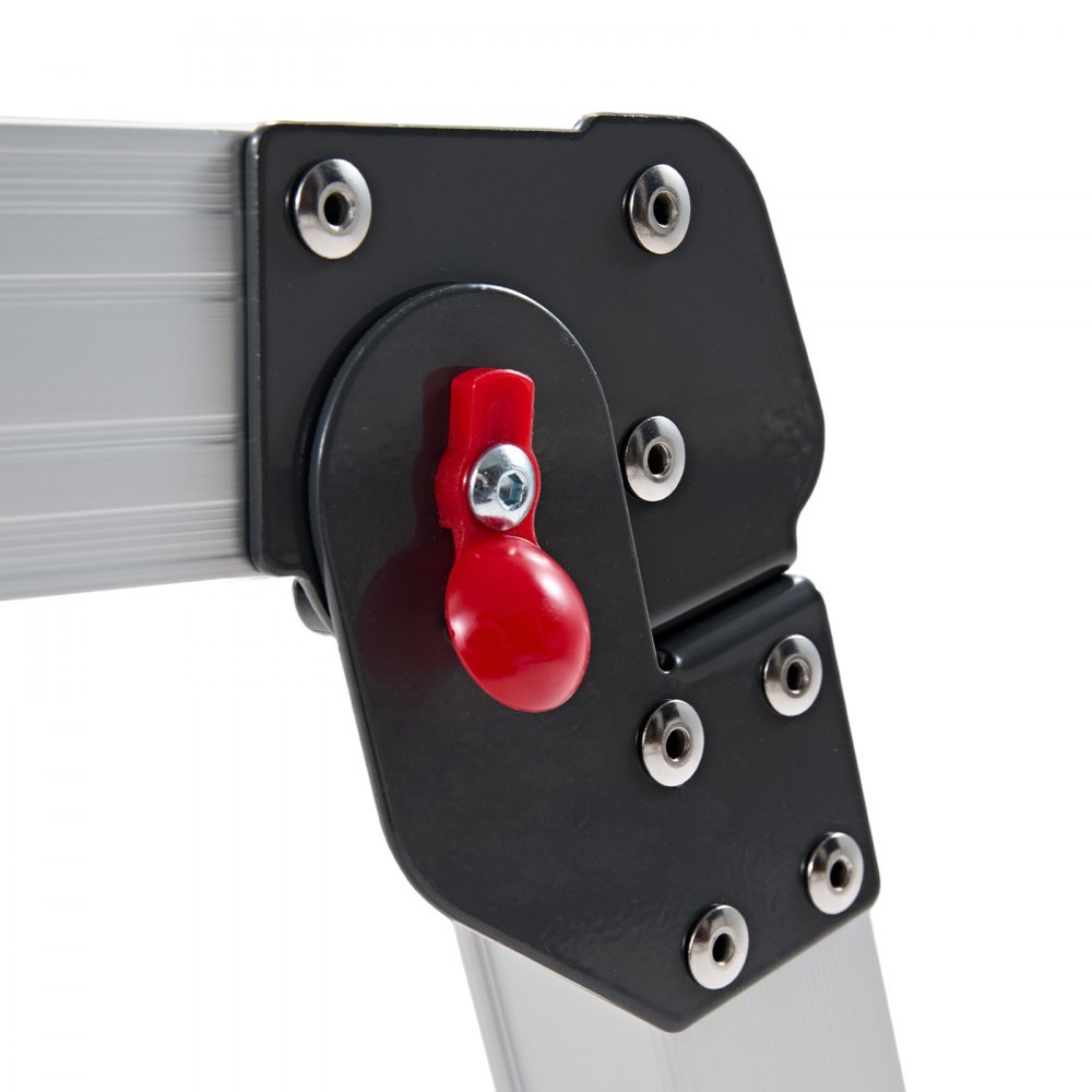 VEVOR Plataforma Plegable de Trabajo, Capacidad de 226,8 kg, Altura Ajustable de 584 a 876 mm, Escalera-Taburete de 1016 x 305 mm Antideslizante, Plegable, Portátil para Hogar, Mantenimiento y Pintura