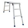 VEVOR Folding Work Platform, Adjustable Height 23-34.5 in, 40 x 12 in Aluminum Step Stool, 500 lbs Load Capacity, Heavy Duty Non-Slip Platform Ladder, Portable Work Bench for Painting, Maintenance