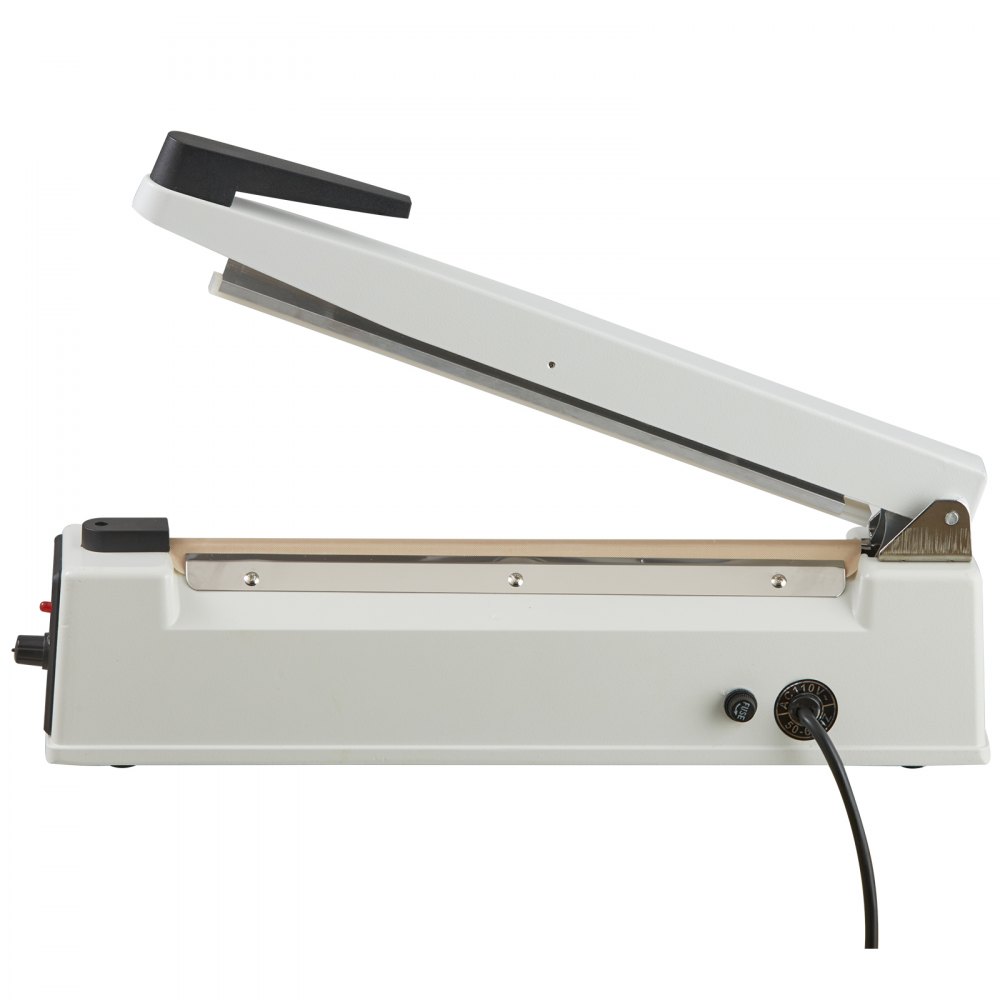Selladora de impulsos VEVOR de 12 pulgadas, máquina de sellado térmico manual con modo de calentamiento ajustable, selladora de bolsas de aluminio retráctil para bolsas de plástico Mylar, PE, PP, selladora portátil de bolsas de polietileno con kit de reemplazo adicional