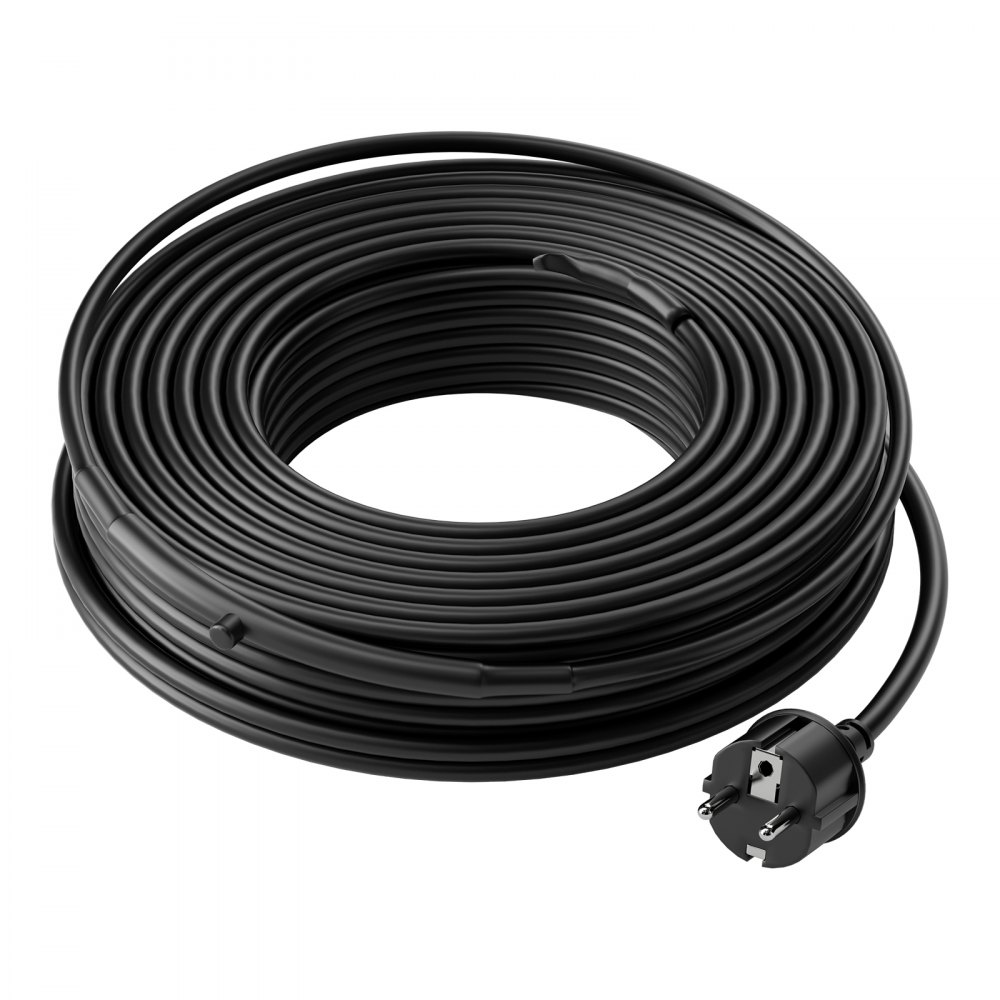 Cable calefactor autorregulable VEVOR, 36,6 m, 5 W/pie, cinta térmica para tuberías, protección contra la congelación, protege mangueras de PVC, tuberías de metal y plástico, 120 V