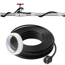 VEVOR Cable calefactor de tubería autorregulable, cinta térmica de 120 pies 5 W/pie para protección contra congelación de tuberías, protege mangueras de PVC, tuberías de metal y plástico de la congelación, 120 V