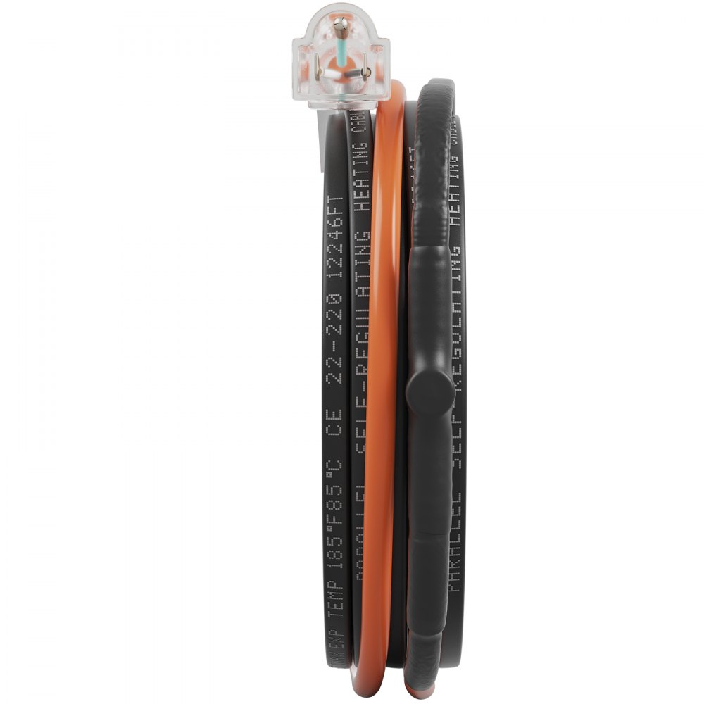 VEVOR Cable de calefacción de tubería autorregulable, cinta de calor de 60 pies 5 W/ft para protección contra congelamiento de tuberías, protege la manguera de PVC, tubería de metal y plástico de la congelación, 120 V