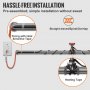 VEVOR Cable de calefacción de tubería autorregulable, cinta de calor de 60 pies 5 W/ft para protección contra congelamiento de tuberías, protege la manguera de PVC, tubería de metal y plástico de la congelación, 120 V