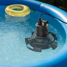 Bomba sumergible automática para cubierta de piscina, 1/2 HP, 1600 GPH, cable de 25 pies