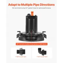 Bomba sumergible para cubierta de piscina, 1/2 HP, 1575 GPH, con cable de alimentación de 25 pies