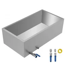 VEVOR - Bandeja evaporadora de jarabe de arce de 30 x 16 x 9,5 pulgadas, acero inoxidable, para hervir jarabe de arce, con válvula para hervir jarabe de arce