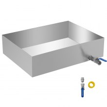 VEVOR Bandeja evaporadora de jarabe de arce 24x18x6 pulgadas Bandeja de ebullición de jarabe de arce de acero inoxidable para hervir jarabe de arce