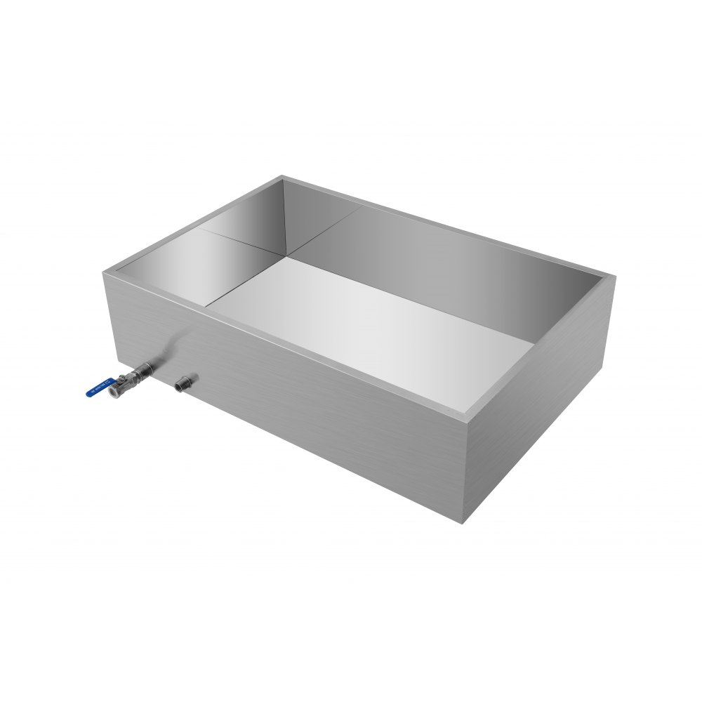 Bandeja evaporadora de jarabe de arce VEVOR de 36 x 24 x 9,5 pulgadas, de acero inoxidable, con válvula