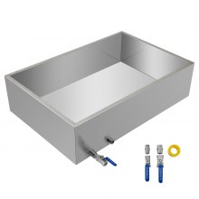 Bandeja evaporadora de jarabe de arce VEVOR de 36 x 24 x 9,5 pulgadas, de acero inoxidable, con válvula