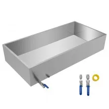 VEVOR - Bandeja evaporadora de jarabe de arce de acero inoxidable de 48 x 24 x 9,5 pulgadas con válvula para hervir jarabe de arce