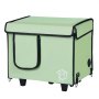VEVOR Elevated Heated Cat House, Cuboid Kitty Shelter with Adjustable Temperature and Timer, 900D Oxford Cloth Foldable Cat Shelter with Heated Pad  for Winter to Stay Warm and Cozy, Green (Small)