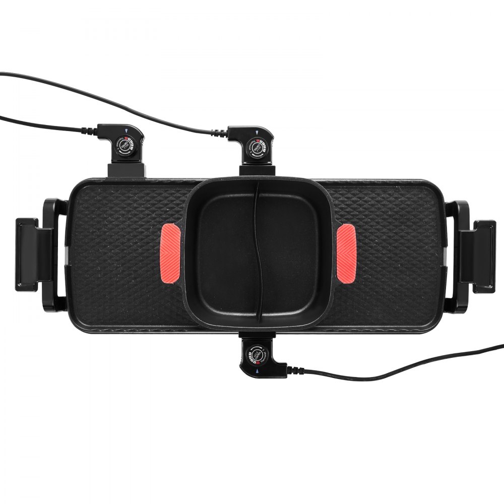 Olla caliente VEVOR con parrilla, parrilla eléctrica sin humo 2 en 1 de 2300 W, olla para shabu-shabu extraíble con sartén antiadherente, control de temperatura dual independiente, barbacoa coreana de interior para 1-6 personas