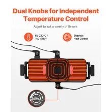 Olla caliente con parrilla de 2300 W, 2 en 1, eléctrica, sin humo, con olla extraíble