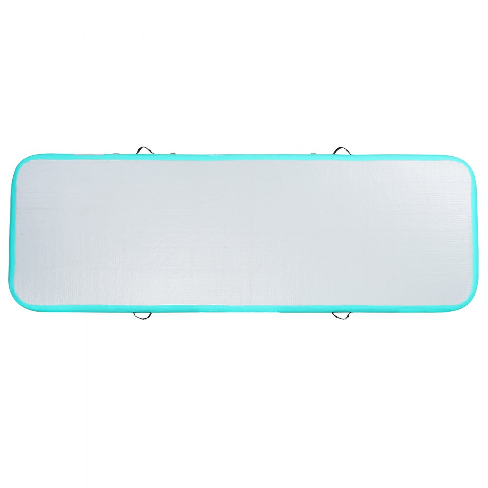 Colchoneta inflable para gimnasia VEVOR de 10 cm de grosor, con bomba eléctrica, ideal para uso doméstico, gimnasio, yoga, animación, playa, parque y agua, 3 m, color verde menta.