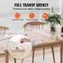 VEVOR - Mantel de plástico transparente de 76 x 152 cm (1,5 mm de grosor), rectangular, de PVC, impermeable y fácil de limpiar, para oficina, tocador, comedor, mesa de noche
