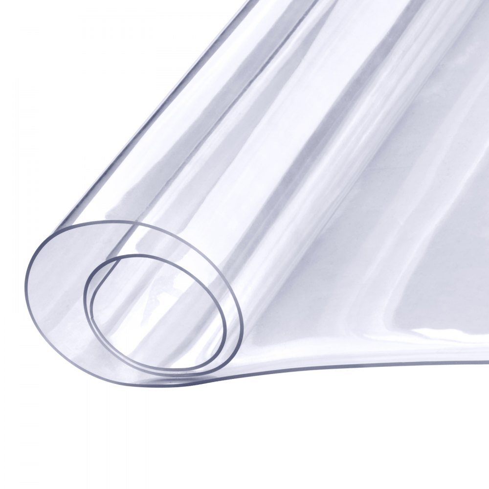 VEVOR - Mantel transparente de PVC de 1,5 mm de grosor, rectangular, de 45,7 x 91,4 cm, impermeable, para escritorio, mesa de centro y comedor.