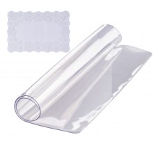 VEVOR - Protector de mesa transparente de 30,5 x 30,5 mm (12 x 12 pulgadas), mantel de plástico PVC de 1,5 mm de grosor, protector de escritorio impermeable para escritorio, mesa de centro y mesa de comedor