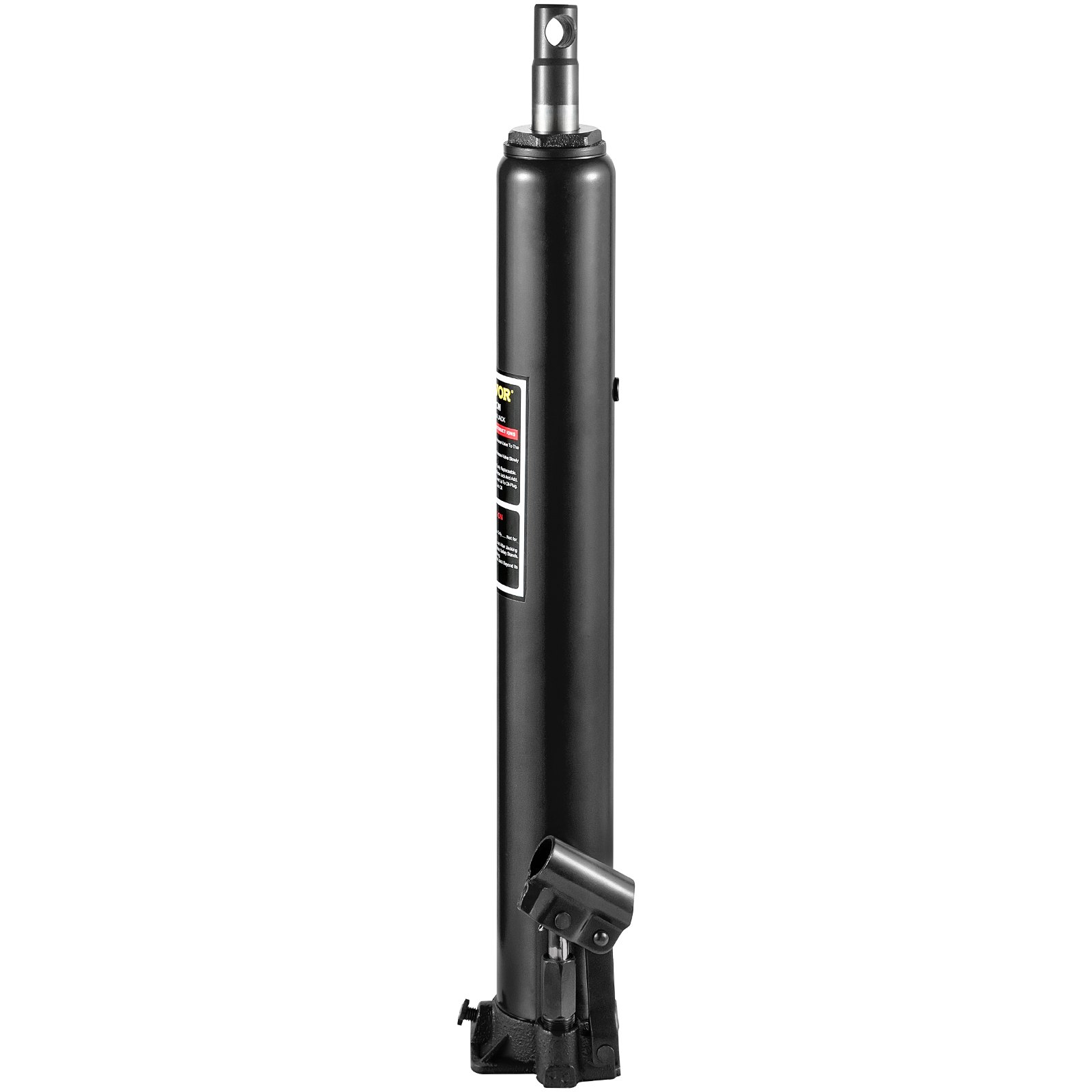 Gato hidráulico de carnero largo VEVOR, capacidad de 8 toneladas/17636 lbs, con bomba de pistón único y base de horquilla, selector de cereza manual con manija, para grúas de garaje/tienda, elevador de motor, negro