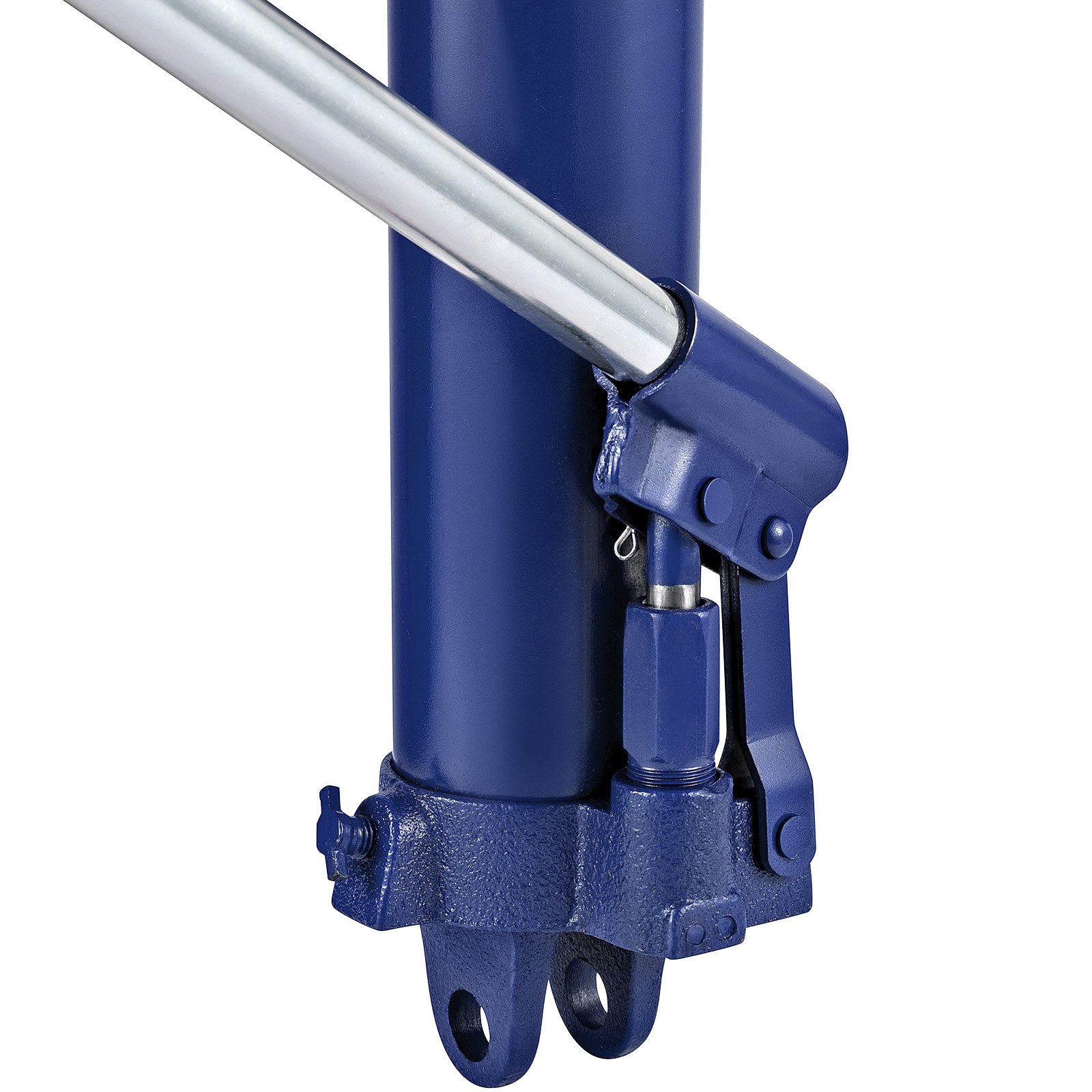 Gato hidráulico de carnero largo VEVOR, capacidad de 3 toneladas/6600 lbs, con bomba de pistón único y base de horquilla, selector de cereza manual con manija, para grúas de garaje/taller, elevador de motor, azul