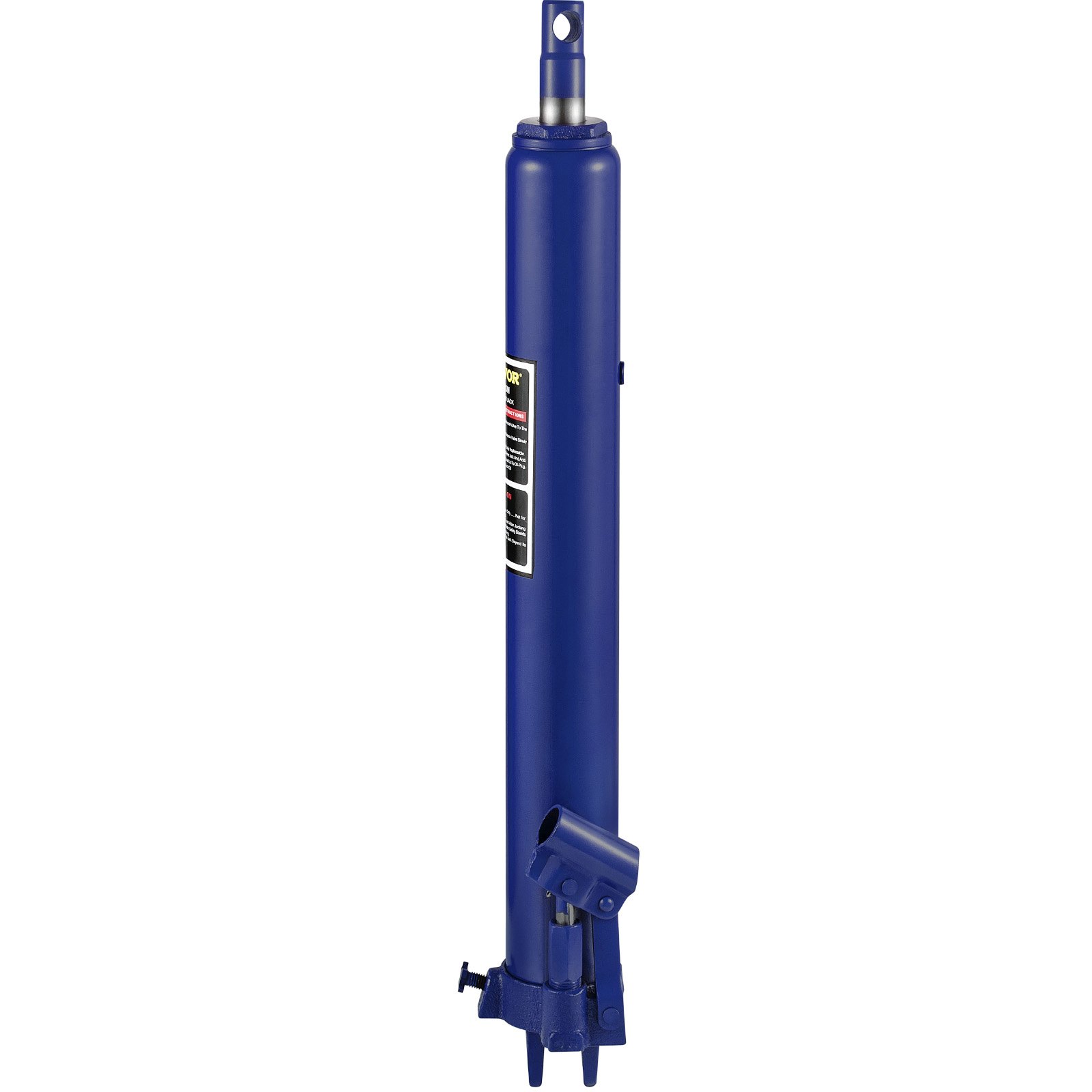 Gato hidráulico de carnero largo VEVOR, capacidad de 3 toneladas/6600 lbs, con bomba de pistón único y base de horquilla, selector de cereza manual con manija, para grúas de garaje/taller, elevador de motor, azul